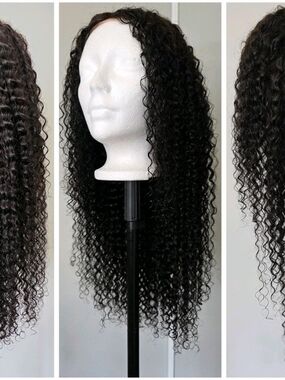 FRONT LACE CURLY HUMAN HAIR WIG